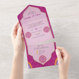 Mandala se mistura com Cerise Pink Blues e Orange