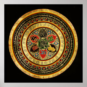 Mandala - Sílaba Mantra OM MANI PADME HUM Poster