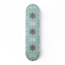 Mandala Skateboard com seu nome