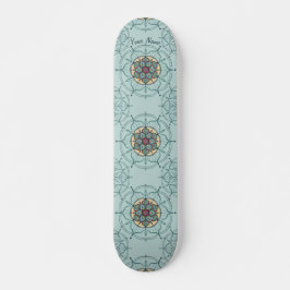Mandala Skateboard com seu nome