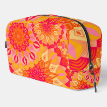 Mandala Sobreposto Laranja Rosa Amarelo