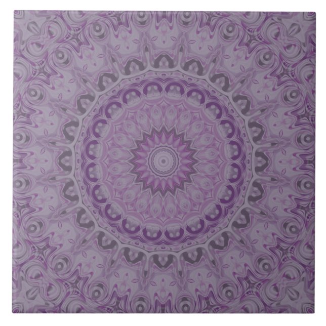 Mandala Sonho em Aquarela em Tons de Roxo (Frente)
