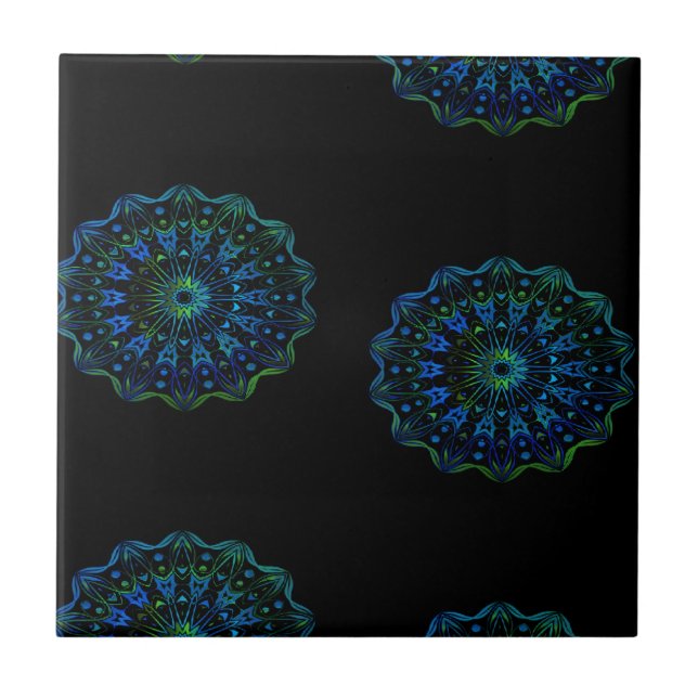 Mandala verde-azulada (Frente)