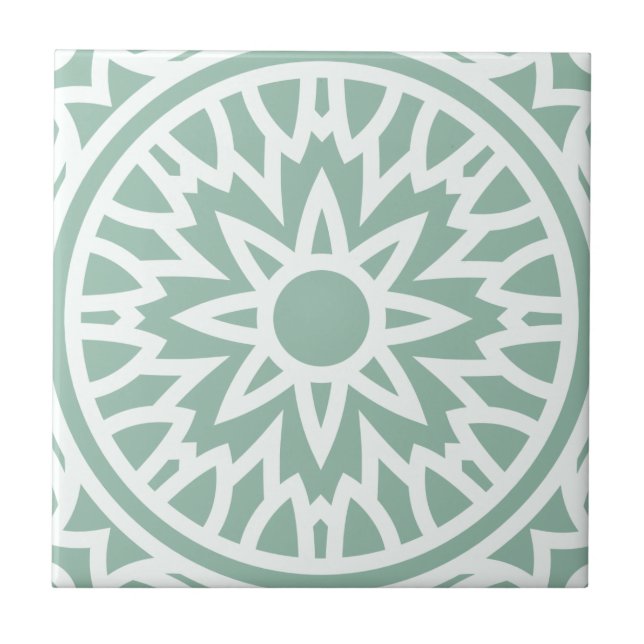 Mandala Verde e Branco (Frente)