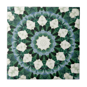 Mandala Verde Sacramento e Azul Cerúleo