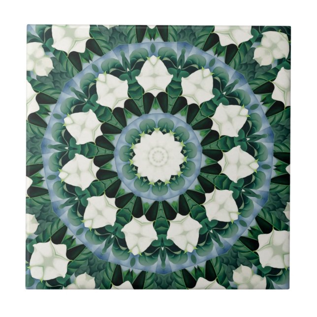Mandala Verde Sacramento e Azul Cerúleo (Frente)