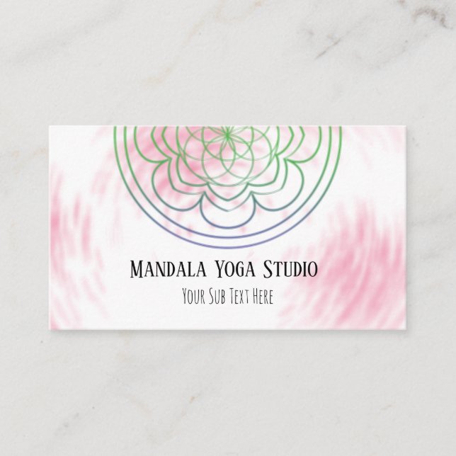 Mandala Yoga Cartão de visita (Frente)