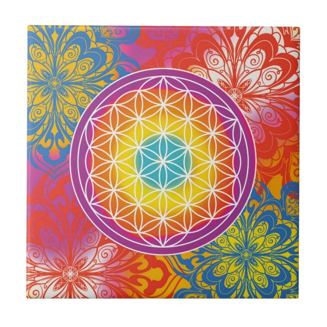 Mandala zen flor da vida (Frente)
