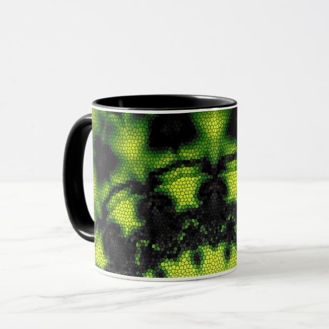 Mandalas de caneca padrão redondo caleidoscópio re (Frente Esquerda)