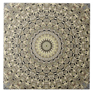 Mandalas de Tons Terrosos Padrões Geométricos Intr