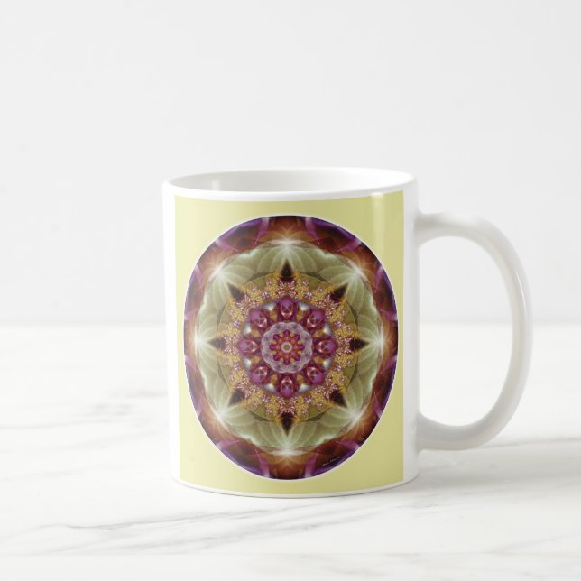 Mandalas do coração da paz, no. 1, caneca (Direita)