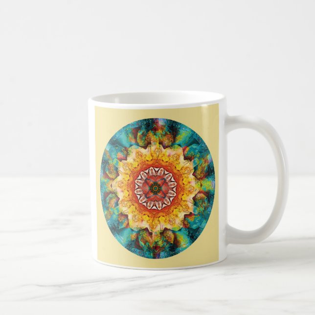 Mandalas do coração da rendição, no. 4, caneca (Direita)
