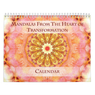 Mandalas do coração do calendário da transforma