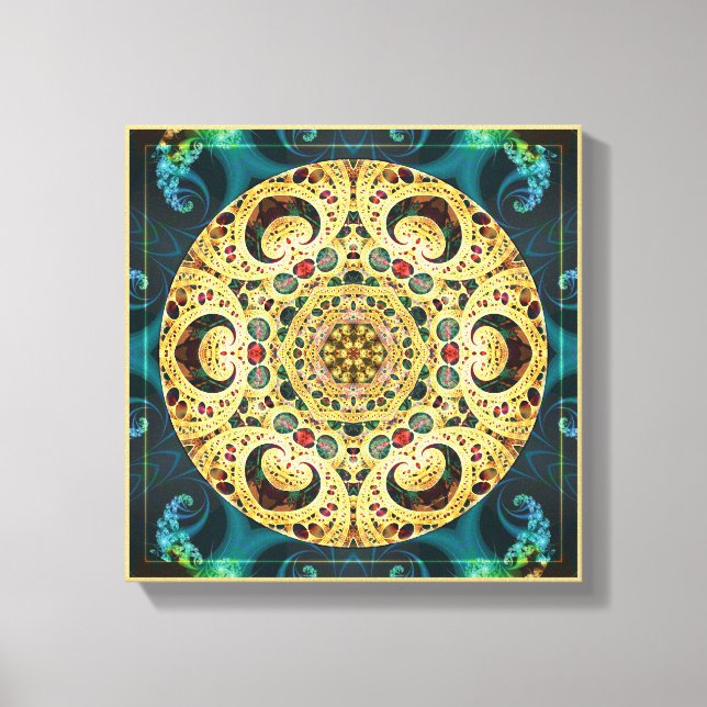 Mandalas do Heart of Freedom 22 Canvas Print (Frente)