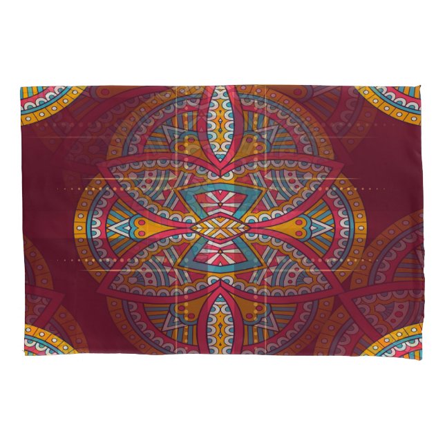 Mandalas em padrões mistos de Maroon (Frente)