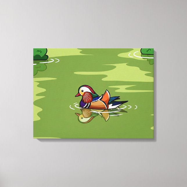 Mandarin Duck up close canvas print (Frente)