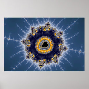 Mandelbrot dourado - poster do Fractal
