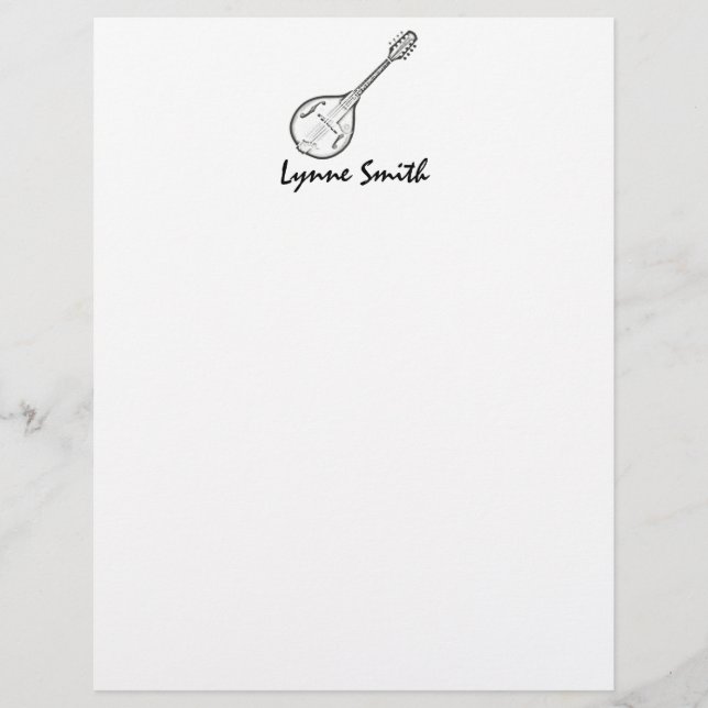 Mandolin "Drawing" Personalizado (Frente)