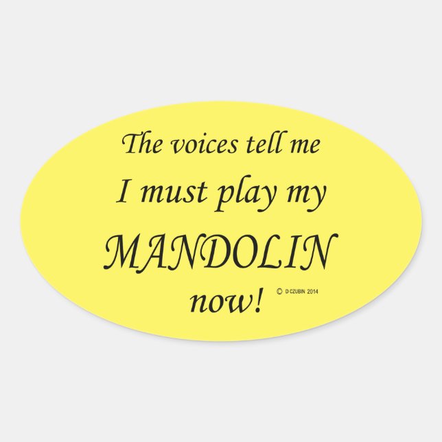 Mandolin Voices diz que deve jogar adesivo Oval (Frente)