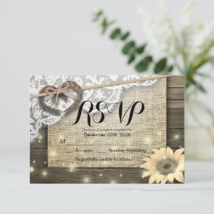 Mandriga de Girassol de Ferradura Casamento RSVP R