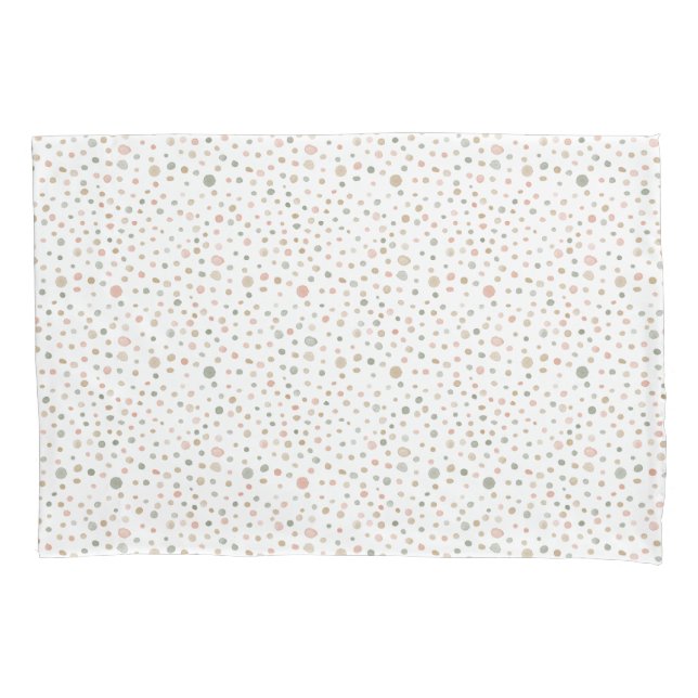 Mandy Confetti Watercolor Dots Pillowcase (Frente)