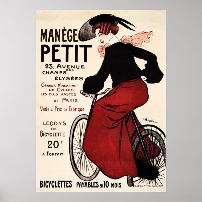 Manege Petit Bicicletas Vintage Advertising Poster (Frente)