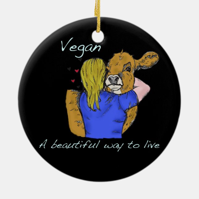 Maneira bonita do Vegan A de viver ornamento (Traseira)