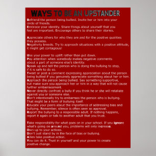Maneiras de ser um poster de Upstander