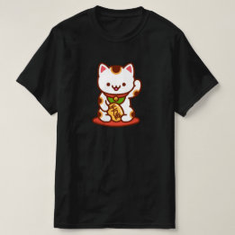 MANEKI-NEKO - Camiseta Gato Sortudo - Branco