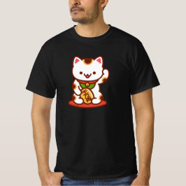 MANEKI-NEKO - Camiseta Gato Sortudo - Branco