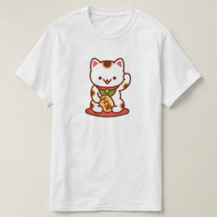 MANEKI-NEKO - Camiseta Gato Sortudo - Branco