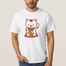 MANEKI-NEKO - Camiseta Gato Sortudo - Branco