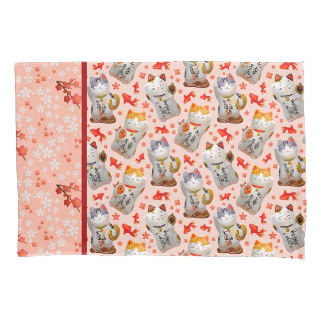 Maneki Neko Japonês acenando com sortudo Gato de K (Frente-Esquerda)