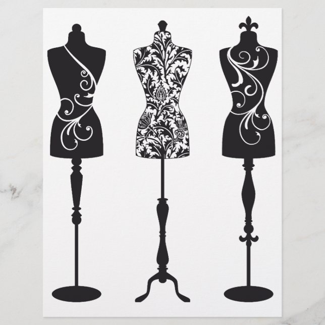 Manequins de moda de vintage (Frente)