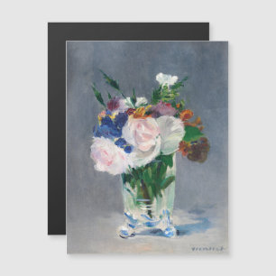 Manet - Flores em um Vaso de Cristal Cartão Magnét