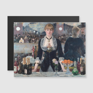 Manet - Uma Barra no Folies-Bergere Cartão Magnéti