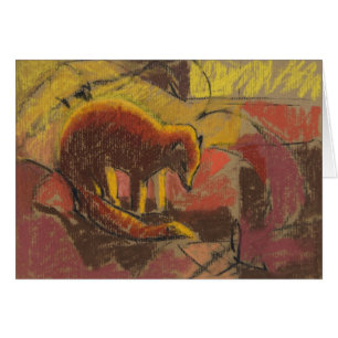Mangusto amarelo - cartão da arte