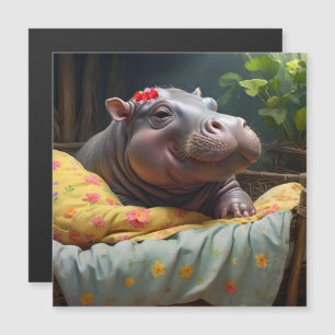 "Manhã: Bebês Acordares de Hippo na Cesta,