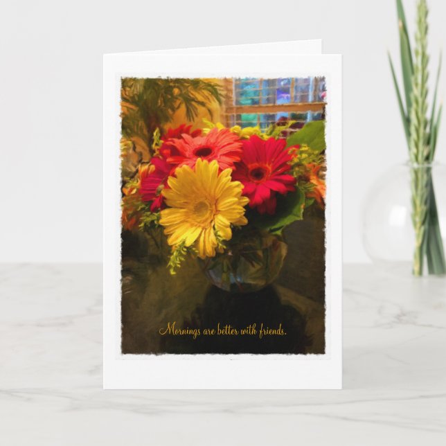 Manhã com Cartão de Saudação de Amigos (Frente)