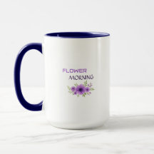 Manhã de Flor — Design Elegante de Caneca com Flor
