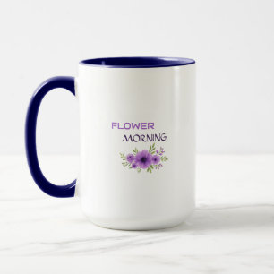 Manhã de Flor — Design Elegante de Caneca com Flor