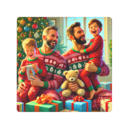 Manhã de Natal: Celebração alegre de uma família