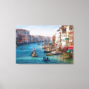 MANHÃ NA IMPRESSÃO GRAND CANAL Stretered Canvas
