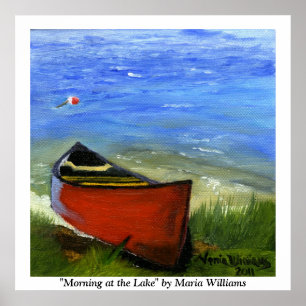 Manhã no poster do lago por Maria Williams