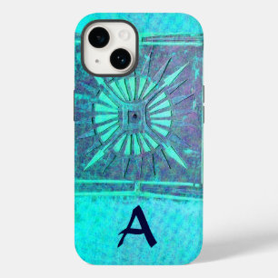 MANHÃ STAR Turquoise Aqua BlueTeal Monograma