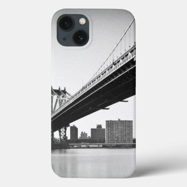 Manhattan Bridge and skyline, New York, US. (Verso)