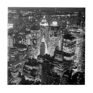 Manhattan Nova Iorque Night Black & White