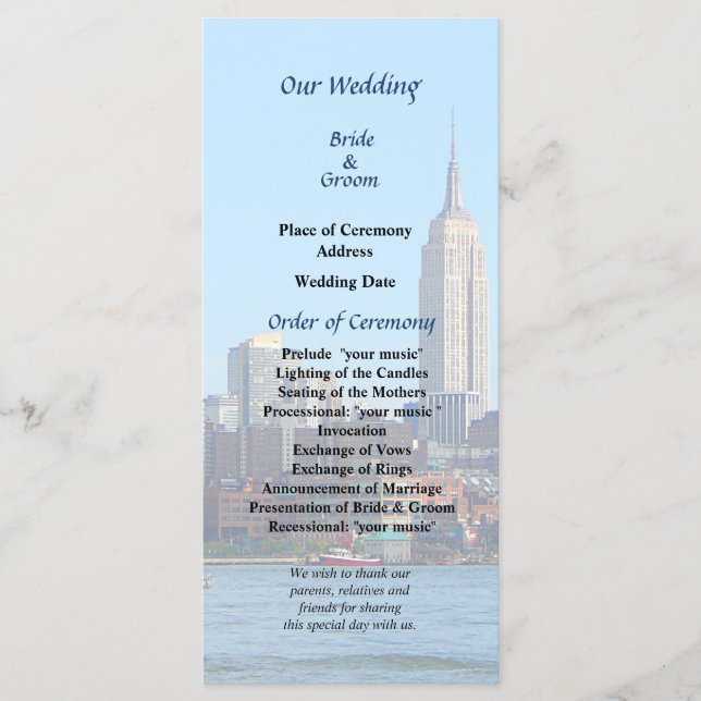 Manhattan Skyline Do Programa De Casamento Hoboken (Frente)
