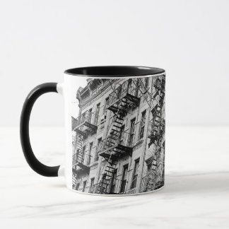 Manhattan tenement fire escapa da caneca combo