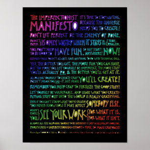 Manifesto Imperfeccionista Poster - Arco-íris Negr